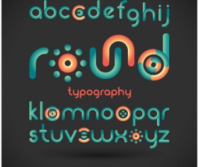 Funny alphabet font vector design