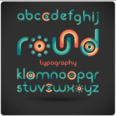 Funny alphabet font vector design