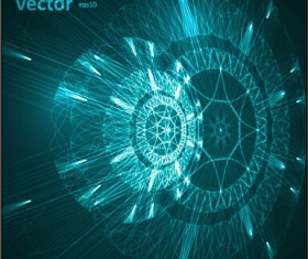 Futuristic tech object vector background