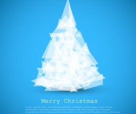 Geometric shapes christmas tree background