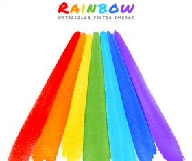 Graffiti watercolor rainbow vector background 02