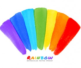 Graffiti watercolor rainbow vector background 04