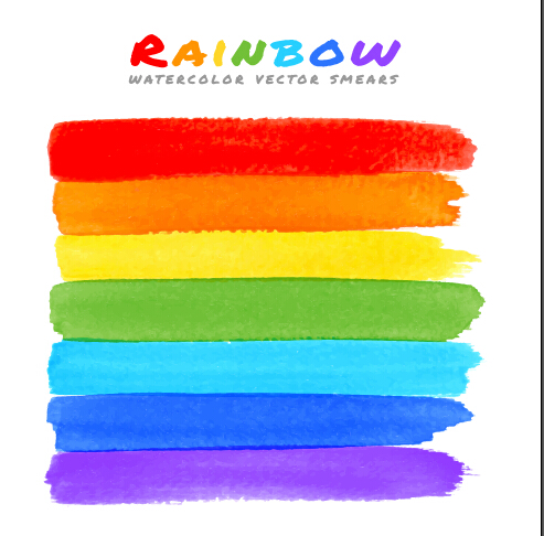 Graffiti watercolor rainbow vector background 05