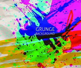 Grunge watercolor background vector design 01