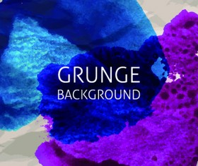 Grunge watercolor background vector design 02