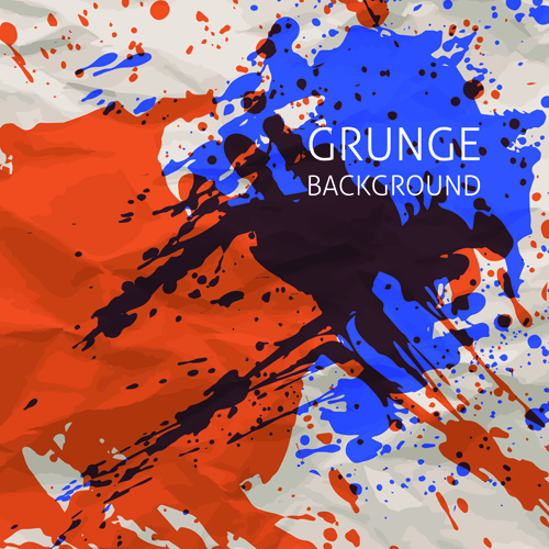Grunge watercolor background vector design 03