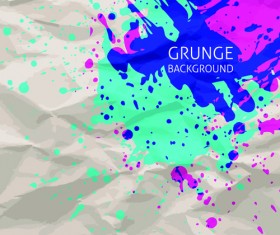 Grunge watercolor background vector design 04