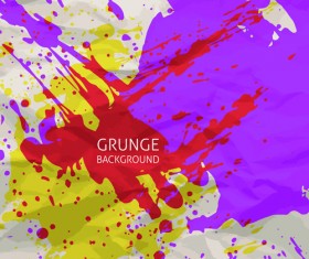 Grunge watercolor background vector design 05