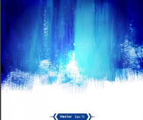 Hand drawn blue watercolor background vector 01