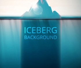 Iceberg with sunlight vector background