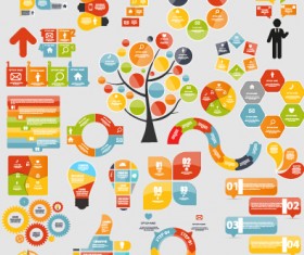 Infographic elements material vector set 06