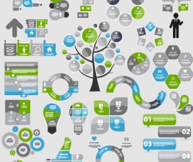 Infographic elements material vector set 08