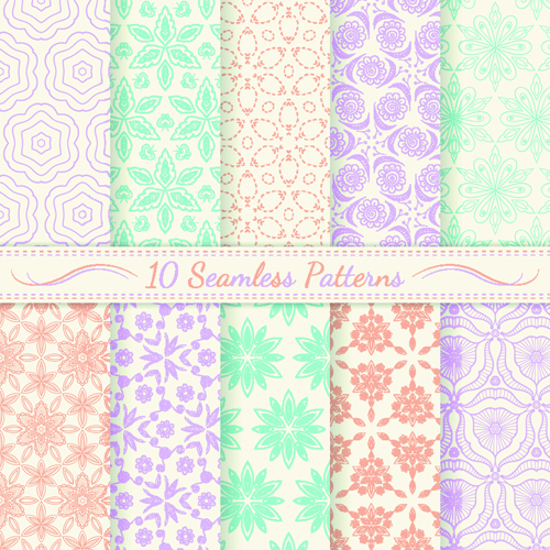 Light colored seamless pattern creative graphics vector 03