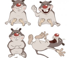 Little mouse cartoon vector