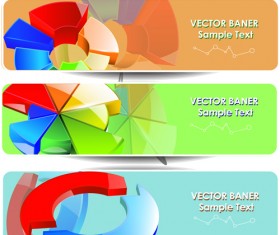 Modern business banner vector material 03