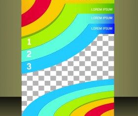 Modern business flyer cover illustration vector 01