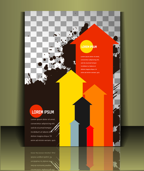 Modern business flyer cover illustration vector 03
