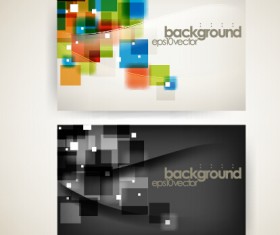 Modern tech background business cards vector