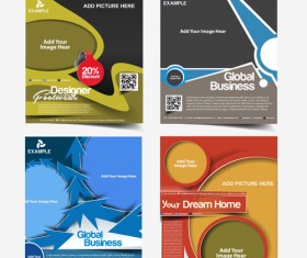 Modern templates flyer cover vector 05