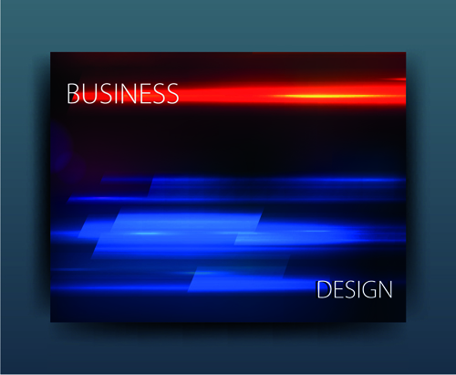 Multicolor abstract business cover design vector 01