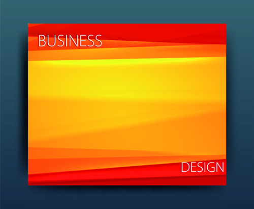 Multicolor abstract business cover design vector 03