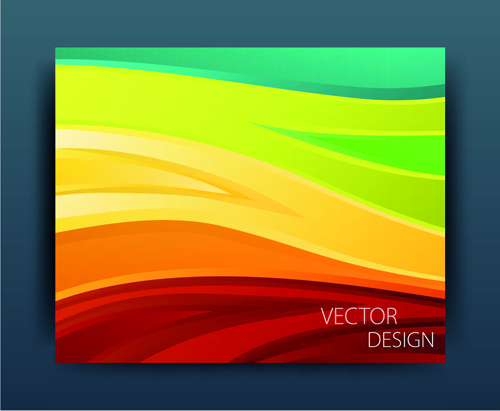 Multicolor abstract business cover design vector 05