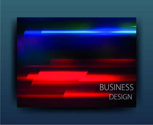 Multicolor abstract business cover design vector 06