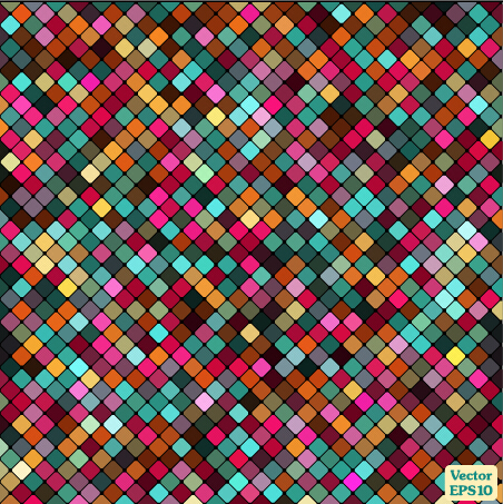 Multicolor mosaic shiny pattern vector material 01