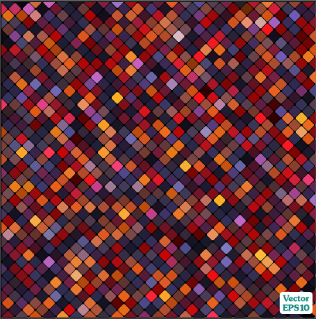 Multicolor mosaic shiny pattern vector material 02