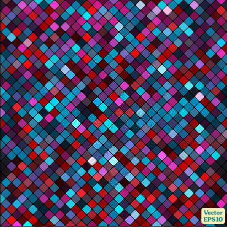 Multicolor mosaic shiny pattern vector material 03