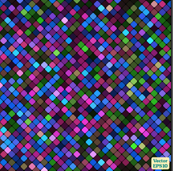 Multicolor mosaic shiny pattern vector material 04