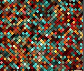 Multicolor mosaic shiny pattern vector material 05