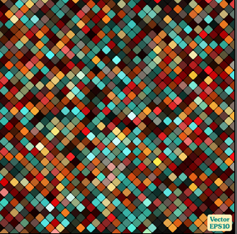 Multicolor mosaic shiny pattern vector material 05