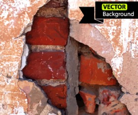 Old wall grunge background vector set 03