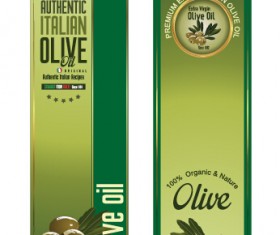 Olive oil vertical banner vector 01