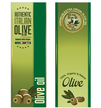 Olive oil vertical banner vector 01