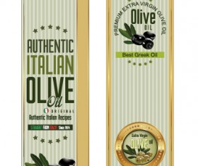 Olive oil vertical banner vector 02