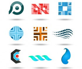 Original design colored logos vector material 01