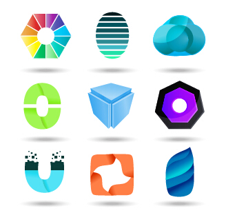Download Original design colored logos vector material 03 free download