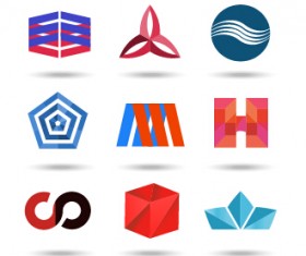 Original design colored logos vector material 05