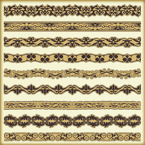 Ornament pattern borders vector material 02