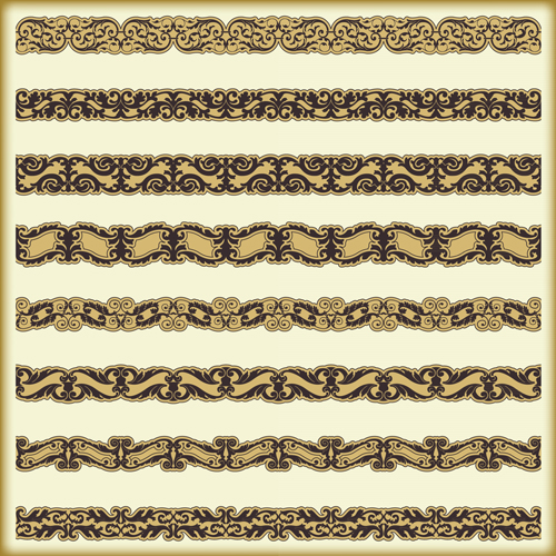 Ornament pattern borders vector material 03