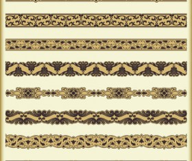 Ornament pattern borders vector material 04