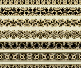 Ornament pattern borders vector material 05