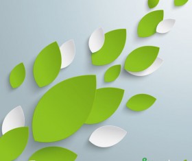 Paper leaves eco background vector