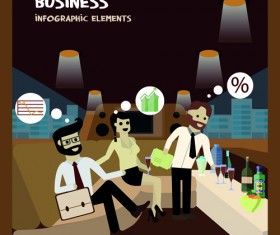 Parlor business infographics vector