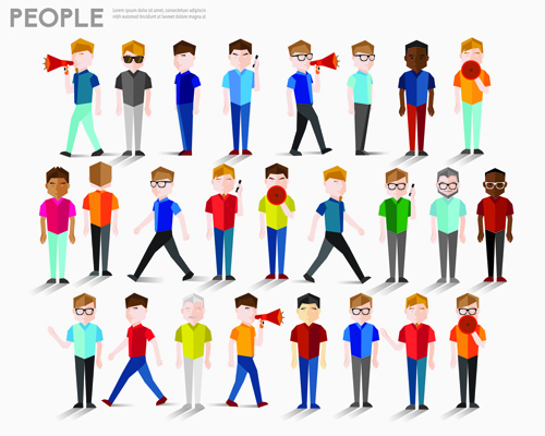 People and social vector design 03