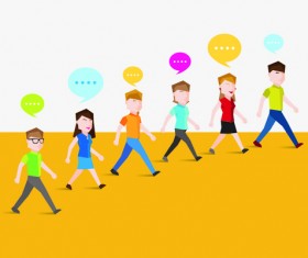 People and social vector design 07