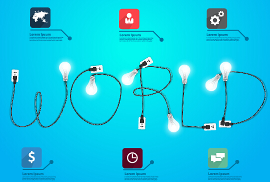 Power supply with light bulb creative business template 05