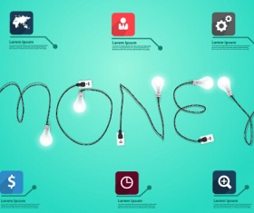 Power supply with light bulb creative business template 07